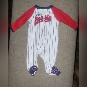 Carter's Red and White Striped Footie